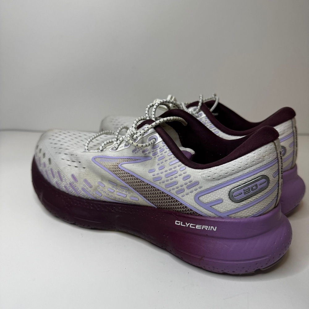 Brooks Glycerin 20 Purple Breathable Lightweight Running Shoe Size 8.5 - Picture 3 of 9